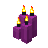 Четыре пурпурные свечи (горящие).png